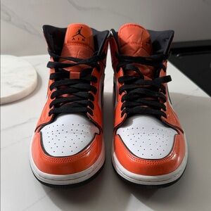 Nike Orange and Black Sneakers